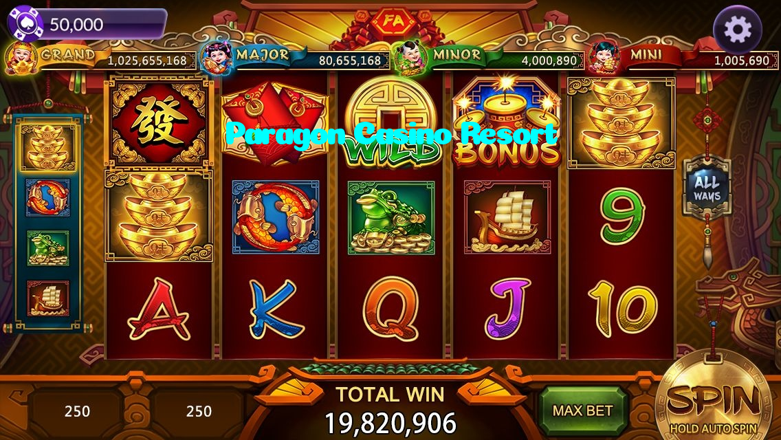 Paragon Casino Resort casino presented on mobile device in Pakistan with slots and live games